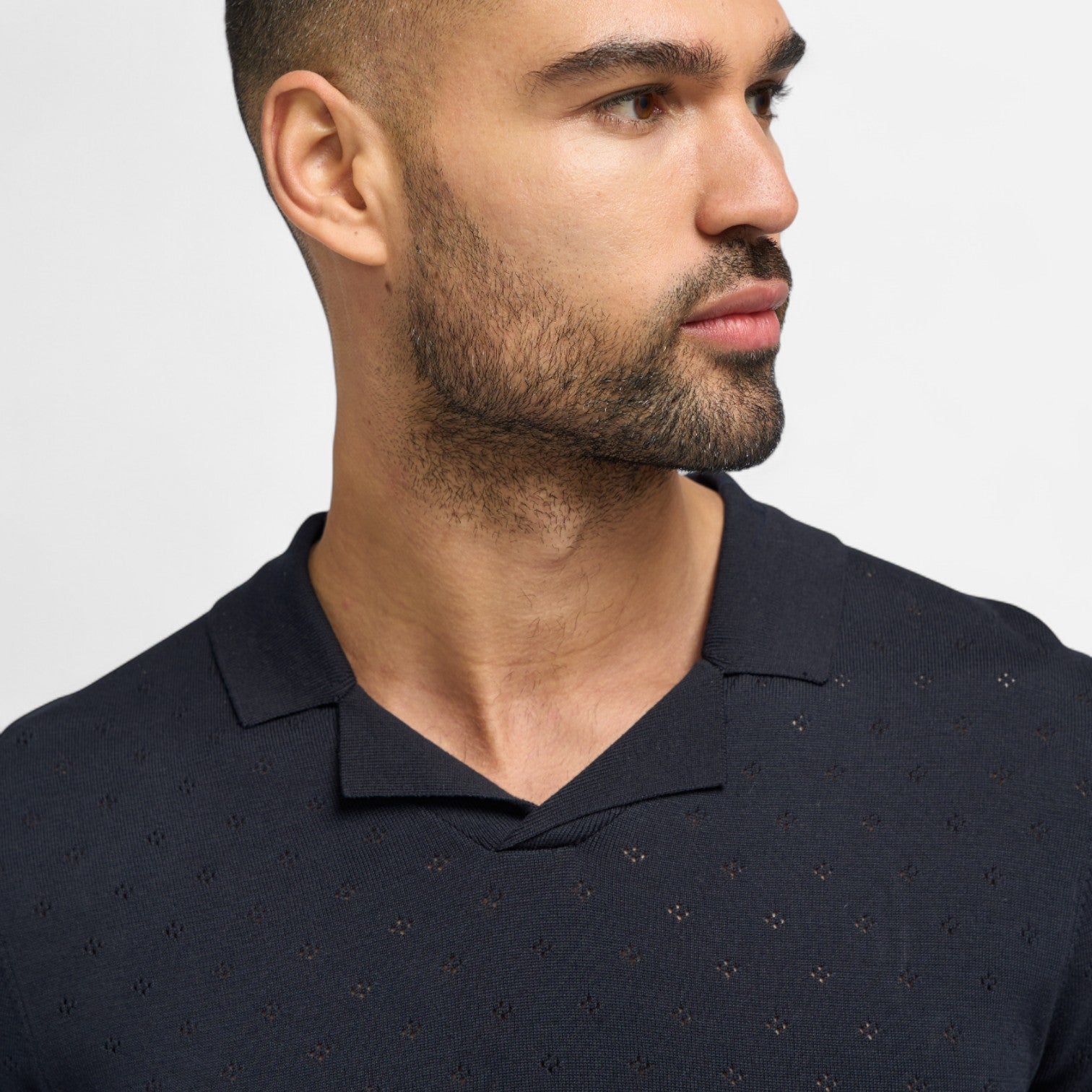 Cavani Casual Wear- Alfan gebreide polo navy
