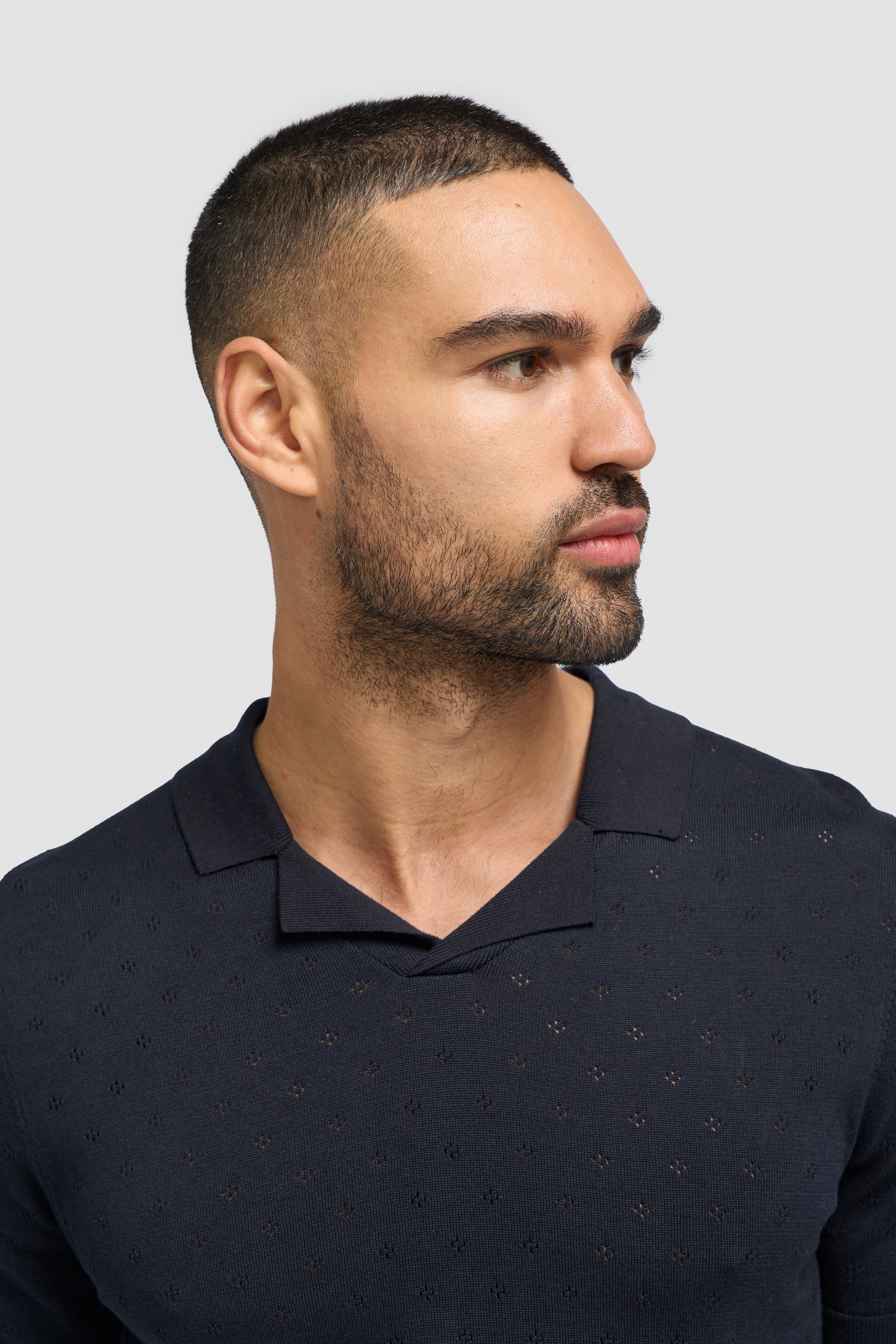 Cavani Casual Wear- Alfan gebreide polo navy